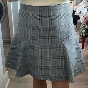 Jcrew glen houndstooth flare skirt